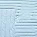 Elegant Baby Premium 100% Cotton Knit Blanket, Classic Cable Knit in Baby Blue, 30