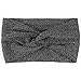 CREAMPP Wide Knotted Turban Headbands for Women, Thick Yoga Sports Hair Bands for Workout Elastic Satin Head Wrap Scarf Cute Sparkly Hair Accessories for Girls