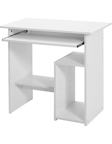 Scrivania Per Computer Bianca 119 Cm Con Conigliera, Pannello Forato E Prese Elettriche USB - Moderna Con Ganci E Borsa