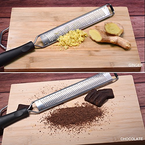 Premium Lemon Zester Tool, New Upgraded Cheese Grater, Perfect for Parmesan, Citrus, Chocolate, Fruits, Vegetables, Dishwasher Safe By HAOZAN. (Zester +Brush +Protector) - Thumbnail 5