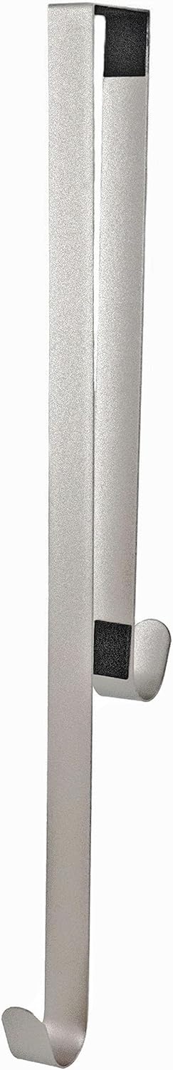 Wreath Hangers - Haute Decor Dual-Sided Wreath Hanger (Glimmering Silver) - Hang Decorations on Both Sides of Your Door - Holds Even Heavy Decorations up to 20 pounds