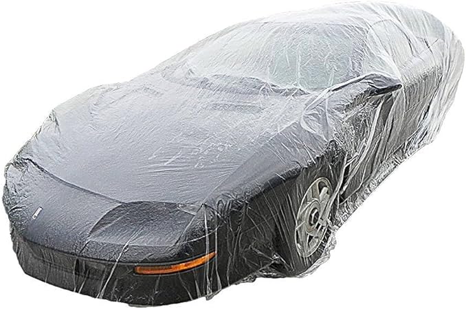 Amazon Signstek 使い捨てプラスチック車カバー ダストカバー 雨カバー ペイントカバー すべての車用 S Signstek ボディーカバー 車 バイク
