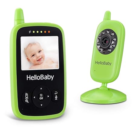HelloBaby HB24 2.4' Digital Funk TFT LCD Drahtlos Babyphone Wireless Video Kamera Baby Monitor Babyviewer Überwachung Nachtsi