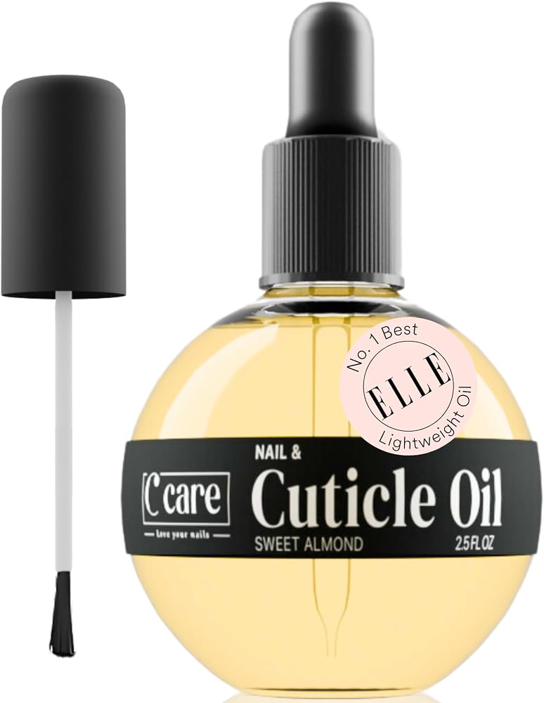 C CARE Sweet Almond Cuticle Oil for Nails, 2.5 oz – Overnight Cuticle Repair Oil for Dry Cuticles, Nail Strengthener & Moistu