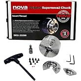 NOVA Original Supernova2 Woodturning Chuck, Insert Version | 4-Jaw Self-Centring | Sealed Backing Plate | For 14"&ndash;20" Swing Lathes | 10-Year Warranty