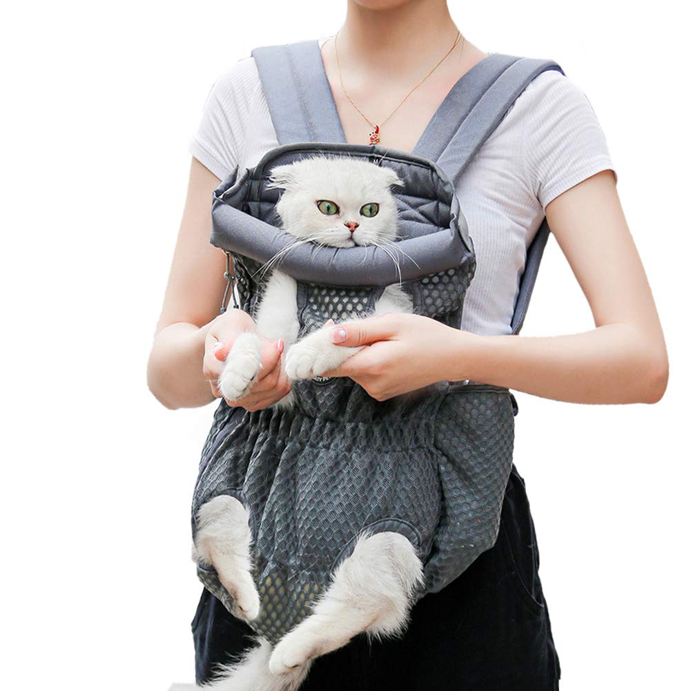 Photo 1 of Dog Carrier Backpack, Pet Front Carrier Backpack Legs Out Dog Chest Carrier for Small Medium Dogs, Hands-Free Cat Backpack Carrier Dog Travel Backpack Airline Approved Hiking Bike Motorcycle