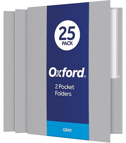 Amazon.com : Oxford Linen Finish Two-Pocket Folders, Navy, Letter