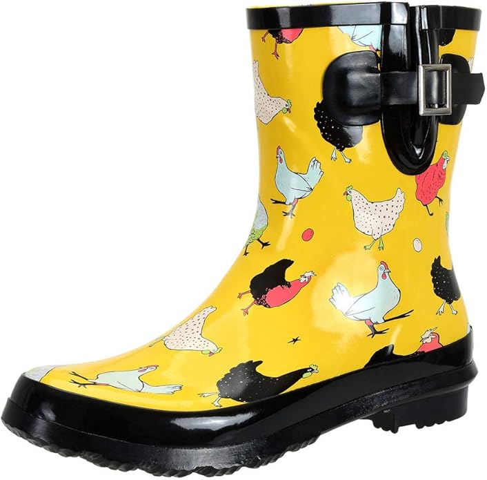SheSole Chicken Rain Boots for Women Waterproof Gardening