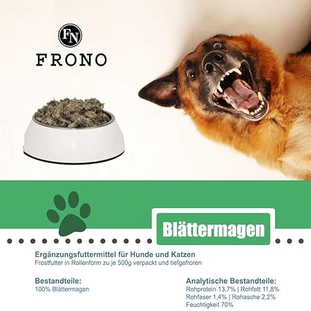 Frostfutter Nordloh Barfpaket: 20kg Blättermagen für Hunde, die Basis für Dein Hundemenü