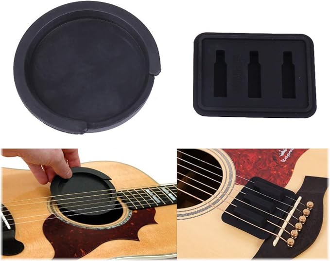 Amazon Co Jp ギター サウンドホールカバー 穴径8 4cm ギター用 弱音器 各1点 消音 夜間練習 サイレンサー ミュート ホビー