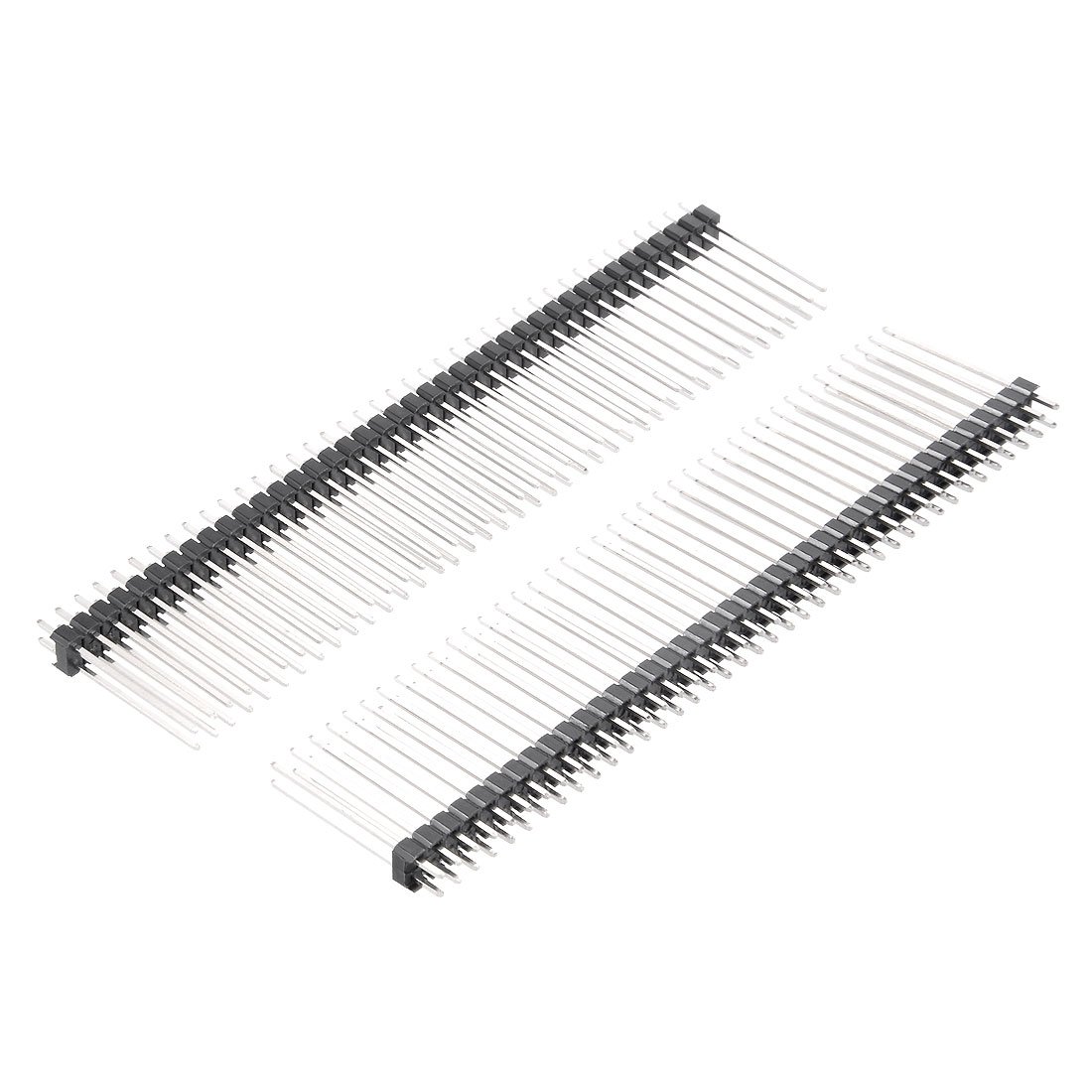 Photo 1 of uxcell 5Pcs 2.54mm Pitch 40-Pin 25mm Long Double Row Straight Connector Pin Header Strip for Prototype Shield