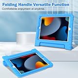 Surom Kids Case for iPad 10.2 Inch 9th 8th 7th Gen Blue Shockproof Handle Stand view 4