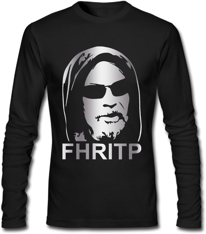 JACKMOUSERICE Men's Fred FHRITP Fuck Her Right in The Pussy Long Sleeve T Shirt-Black