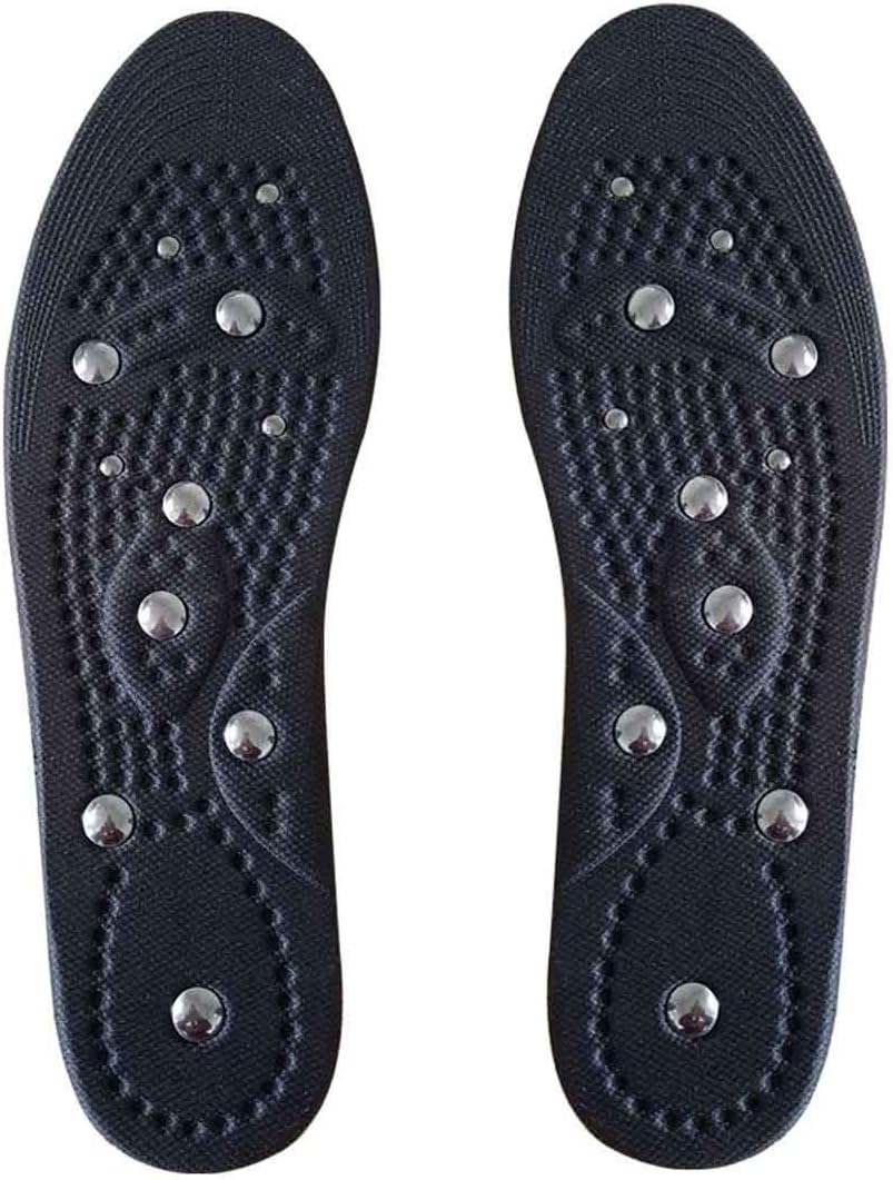 2 Pairs Magnetic Massage Orthotic Insoles with Arch Supports, Breathable Sweat-proof Deodorant Relieve Feet and Heel Pain Fight Against Plantar Fasciitis