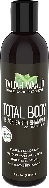 Taliah Waajid Black Earth Shampoo 8oz Total Body Gentle Clean Softening Natural view 2