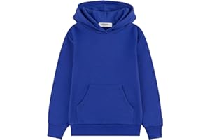 Kid Nation Kids' Soft Brushed Fleece Casual Basic Pullover Hooded Sweatshirt Hoodie for Boys or Girls 4-12 Years