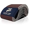 15 Pcs 4 x 24 Inch Assorted Aluminum Oxide Sanding Belt,80/120/150/240/400 Grit