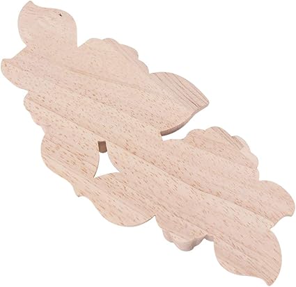 VORCOOL Holzapplikationen auf Unbemalten Rosenblumenholz Geschnitzten