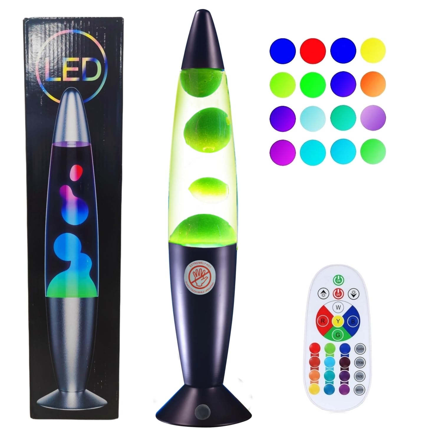 Photo 1 of 13.5" LED Liquid Motion Lamp - Versatile Remote Control for 17 Unique Color Transitions, Soothing Liquid Night Light, Perfect for Home Decor, Living Room, Office, Bedroom