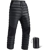 FREE SOLDIER Men's Warm Utility Puffy Quilted Insulated Pants Windproof Winter Pants