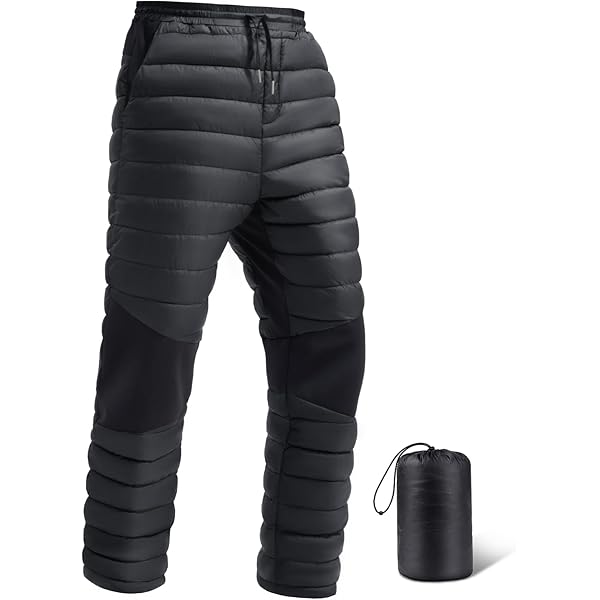 Amazon.com: Men's Warm Down Pants Packable Winter Snow Puffer Pant