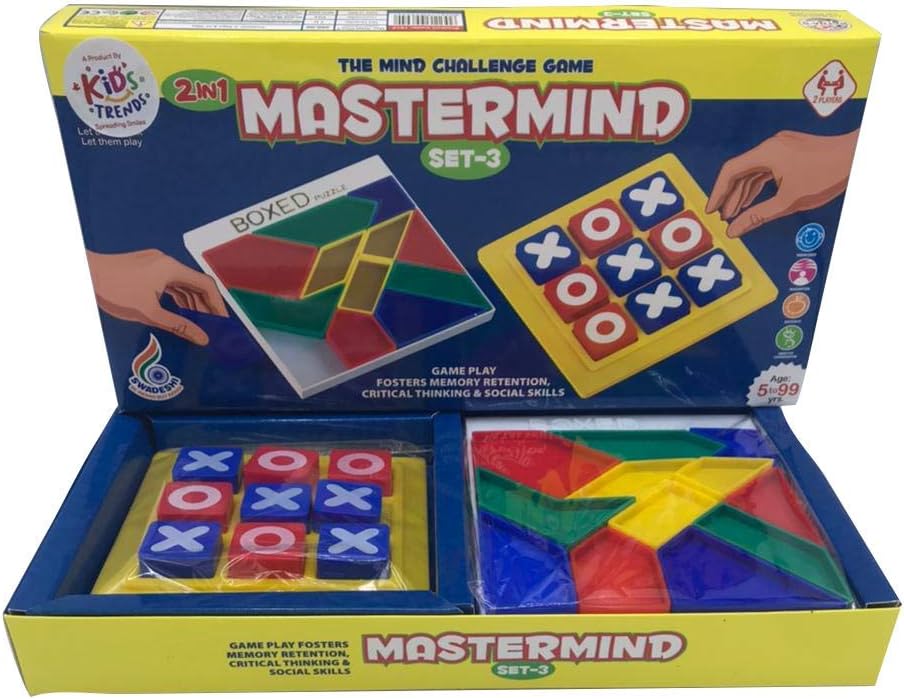 2 in 1 Mastermind Set 3,The Mind Challenging Game for Kids,Pack of 1