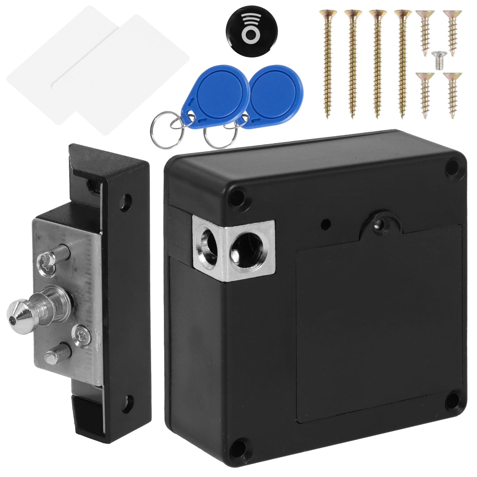 Electric Cabinet Locks, Hidden NFC Lock, RFID Locks for Cabinet Drawer, Invisible DIY RFID Lock, Concealed Security Lock with RFID Card, Smart Lock for Home Office Furniture Drawer Cabinet Cupboard