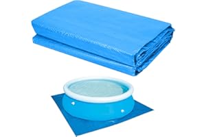 WELECOM 16Ft Swimming Pool Ground Cloth Waterproof Covers Square Swimming Pool Liner Pad for Above Ground Swimming Pools Multi-Purpose Pool Ground Mat Protector Pad Prevents Punctures Pool Liner Fabric