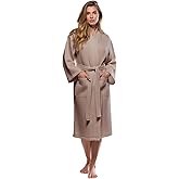 Turquaz Lightweight Full-Length Robes For Women Waffle Kimono Bathrobe - Soft, Fast-Drying, Long-Lasting Cotton Blend Unisex