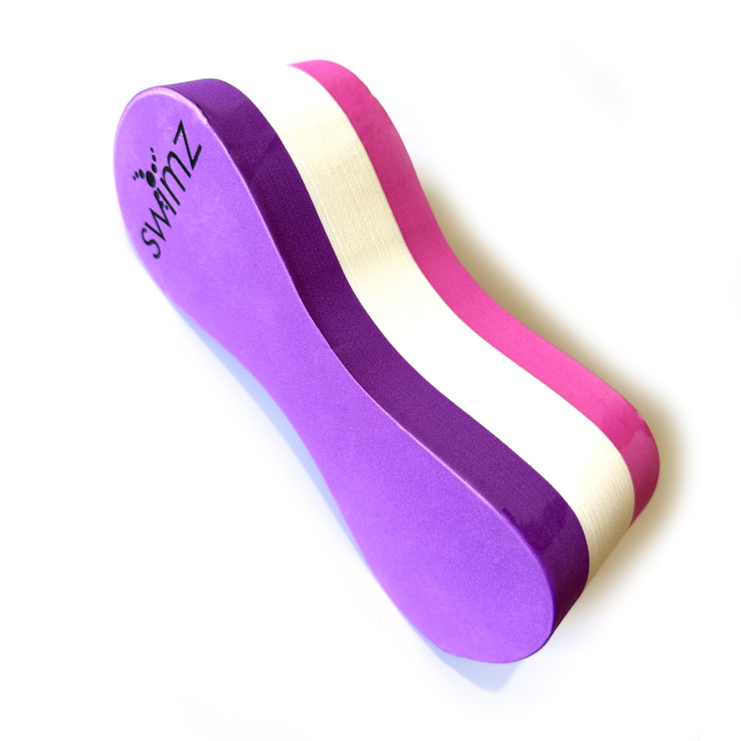 Swimz Junior Club Swimming Pull Buoy - Purple/White/Pink - Technique & Body Alignment Training Aid