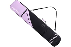 FIXITOK Snowboard & Ski Bag for Air Travel, Waterproof Full Padded Snowboard Bag Fit Board, Boots, Clothes, Helmet and Gear, Adjustable Length Ski Bag(157CM-181CM)