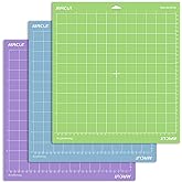 AIRCUT Cutting Mat for Cricut Maker and Explore Series, 3PC Variety Mats | 12"x12" Cutting Mat for Cricut Maker 4/Maker 3/Maker/Explore 5/4/3/Air 2/One, Variety Sticky Grip Cutting Mats Accessories