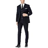 Adam Baker Men's Classic Fit 3-Piece (Jacket, Vets, Trousers) Vested Suit Set - Many Sizes & Colors Available