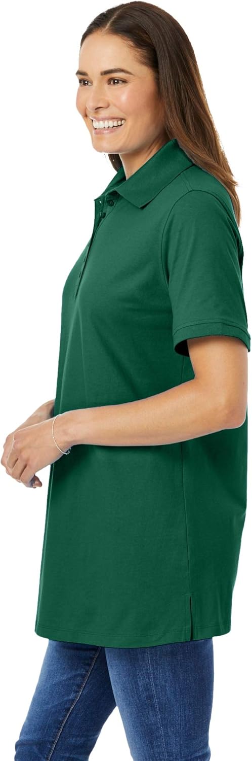Woman Within Women's Plus Size Perfect Short-Sleeve Polo Shirt at  Women’s Clothing store