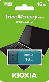 KIOXIA 16GB TransMemory U202 USB 2.0 Flash Drive Blue Portable Storage view 3