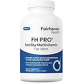 Fairhaven Health FH Pro for Men | Clinically Studied Premium Prenatal Fertility Supplements for Men | Male Fertility Supplements | Count and Motility Support Pre-Conception for Him | 180 Capsules