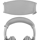 Geekria Flex Fabric Headband Cover Compatible with Bose QC45/ QC35 II/ QC35/ QC25 Headphones, Replacement Repair Part, Easy DIY Installation (Light Gray)