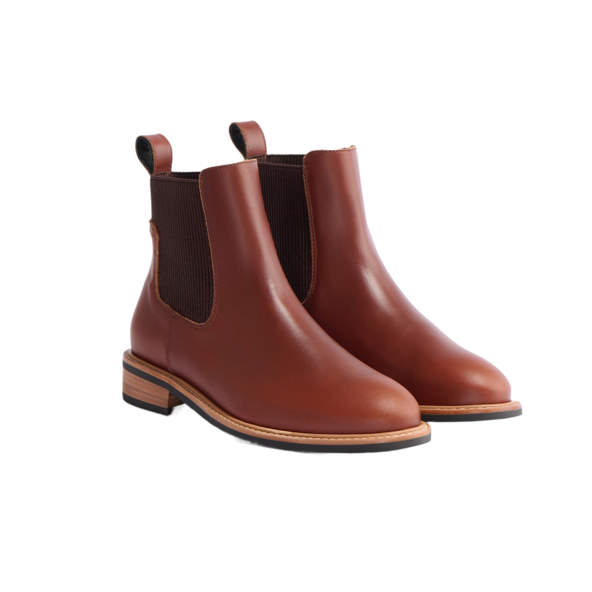 Nisolo Carmen Chelsea Boot 2.0, Brandy, 9, Boots