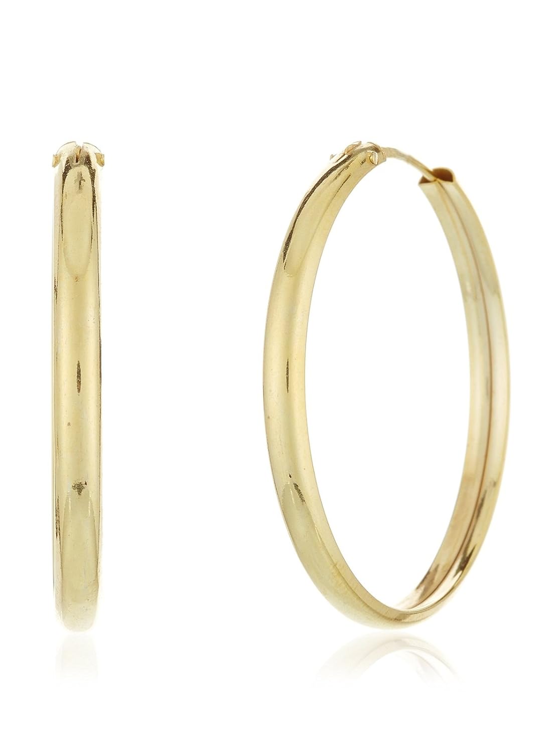 Córdoba Jewels  Pendientes plata de Ley bañado oro Diseño Aro Oro