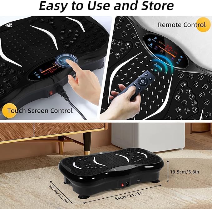 Last page® Vibration Plate Exercise Machine， Vibration Platform for Weight Loss Body Shaping Fat Burning Home Fitness Equipment ，Lymphatic Drainage Balance Training ，Leg Arm Core Workout Gym Use