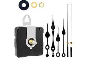 AIRUIFU Quartz Clock Mechanism Replacement,Wall Clocks Mechanism Battery Operated Repair Parts Kit,DIY Wall Clock Replacement Shaft Lengths 13.5mm(17/32 inch)