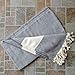 Dandelion - Diamond Pattern - 100% Naturally-Dyed Cotton Turkish Towel Peshtemal - 71x39 Inches - Gray