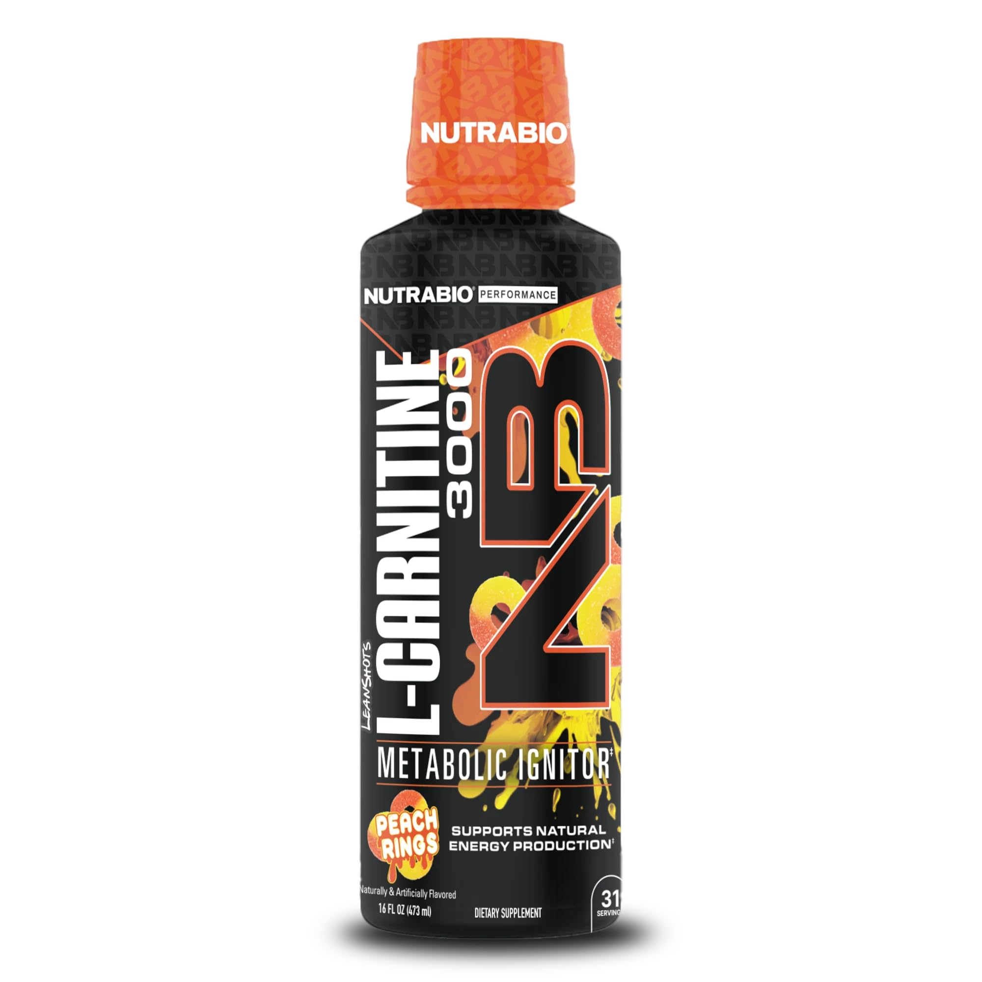 NutraBio  L-Carnitine Liquid Shots  3000mg, 16 Fl Oz (Pack of 1), Peach |  eBay