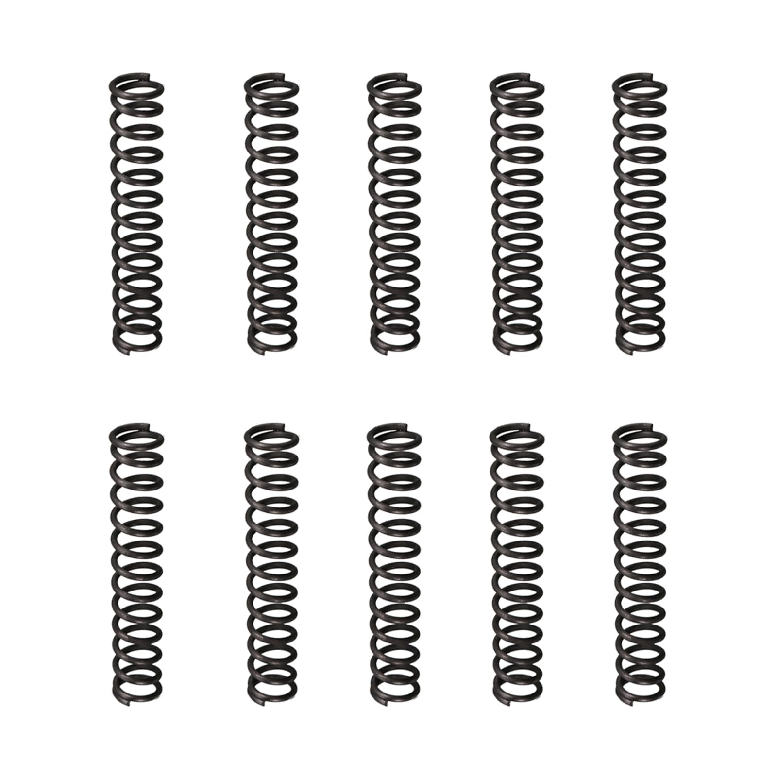 DTGN 1.2x9x50mm(DxODxL) Compression Spring - 10Pack - Good for Machinery - Spring Steel Extension Spring - Black