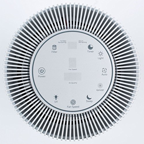 OdorStop HEPA Air Purifier with H13 HEPA Filter, UV Light, Active Carbon, Multi-Speed, Sleep Mode and Timer (OSAP5, Silver Gray) - Thumbnail 4
