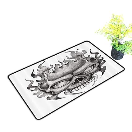 Amazoncom Gmnalahome Large Door Mats Shoes Scraper Skull