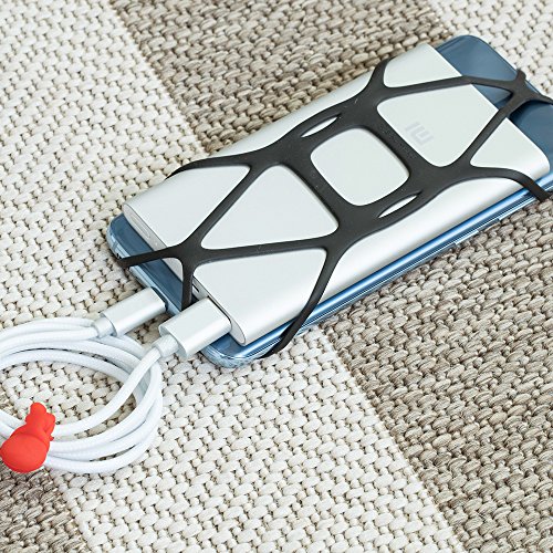 Sinjimoru Cell Phone Band Holder for Portable Charger, Elastic Rubber