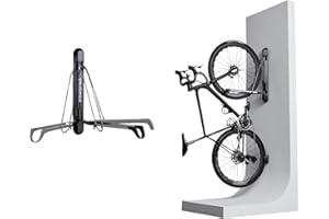 Steadyrack Bike Rack for Road Bikes - The Original Wall Mounted Vertical Bike Storage - Fits Narrow Tires - Space Saving Pivot Design - Heavy-Duty Steel Rack for Indoor Garage, Apartment or Home Use