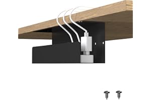 Bracwiser Under Desk Cable Management Tray, 16.5” Sturdy Metal Power Strip Holder, Standing Desk Cable Tray Organizer for Cor