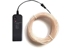 DOBESTYOU El Wire,5m White neon Light Flash Electroluminescence, Used for DIY Design, Various Holiday Party Decoration